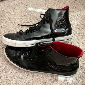 Converse Men’s Black Patent Leather, Size 13